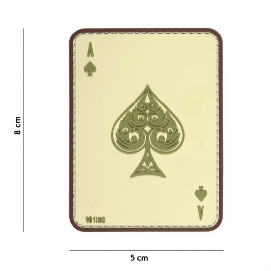 Patch 3D PVC ace of spades coyote #16009 35